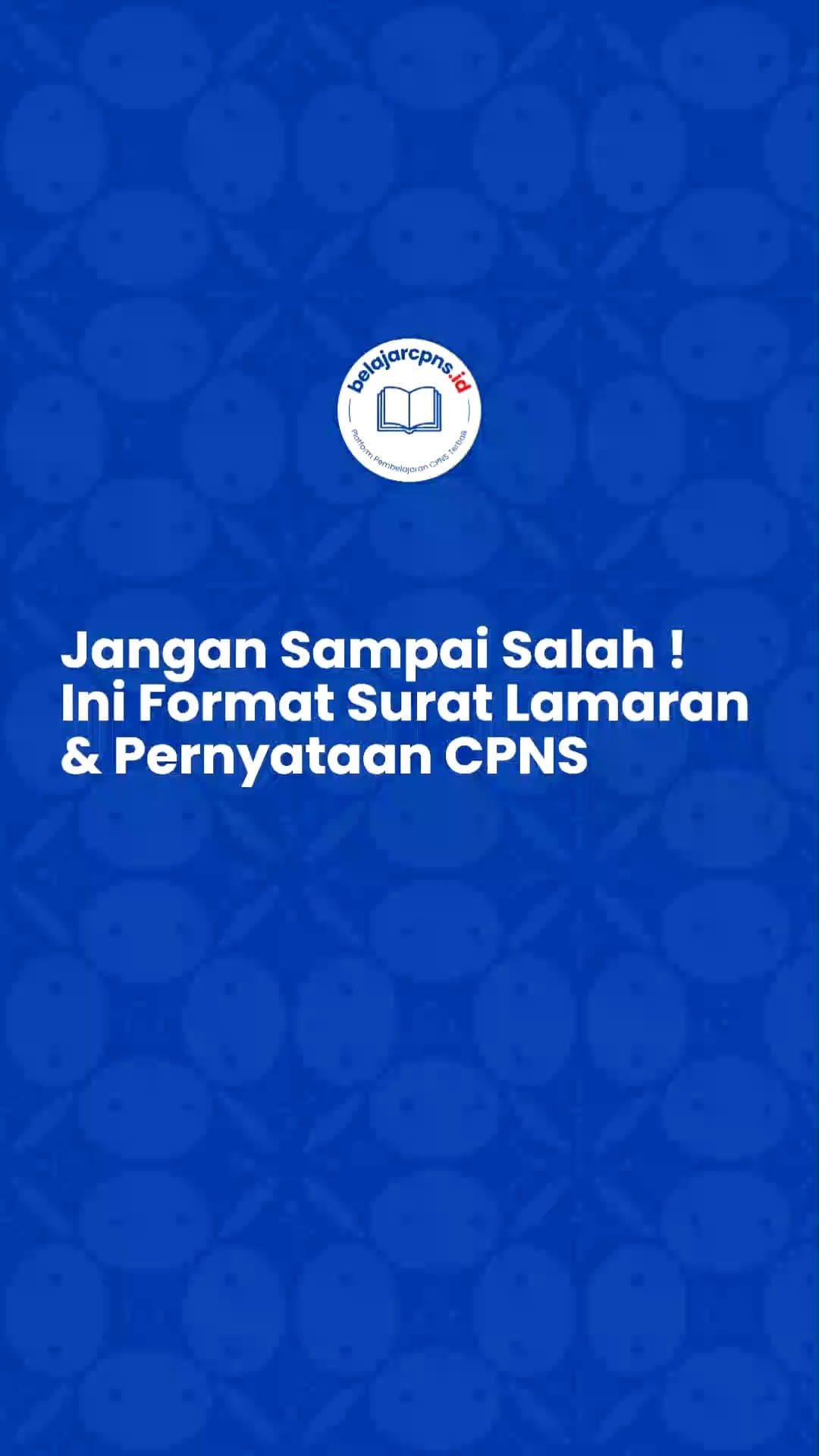 Format Surat Lamaran dan Surat Pernyataan CPNS: Jangan Sampai Salah